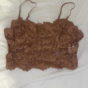 Light brown lace tank XS